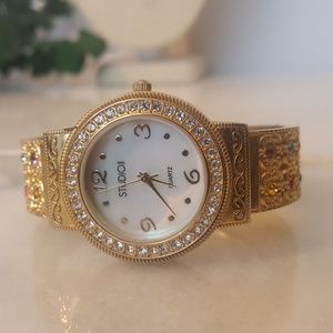 ✔Studio Time Gold Cuff Watch